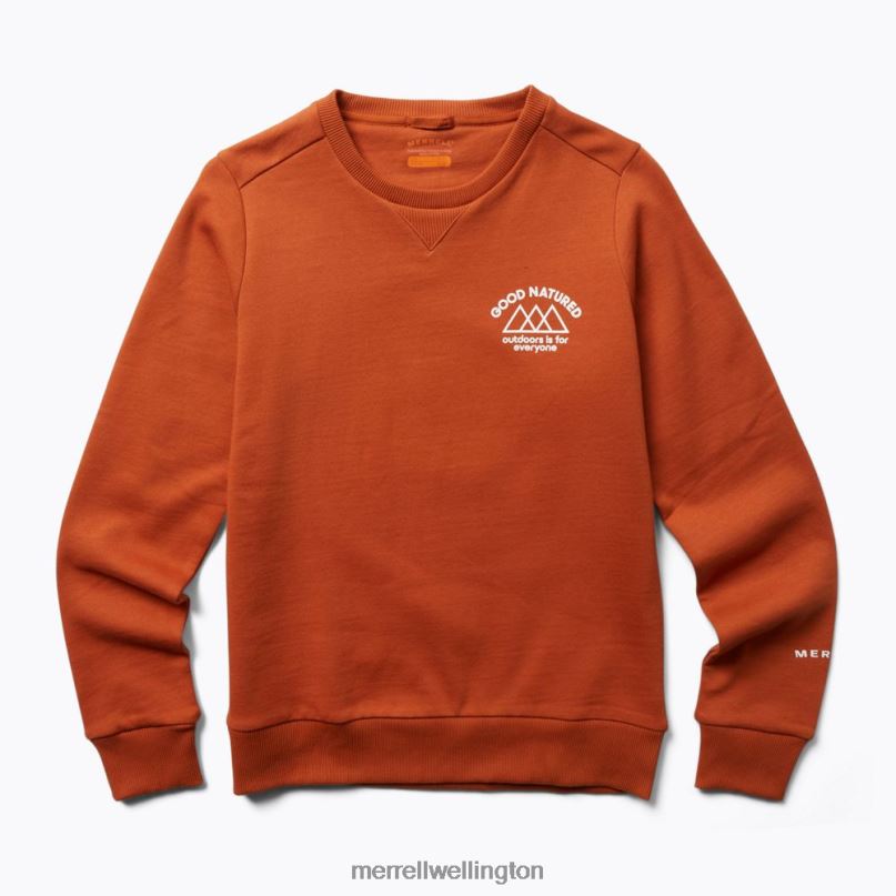 Good Natured Fleece Crew Neck (JWF26633-787) Merrell Women 8VV6P1230 Clothes Potters Clay