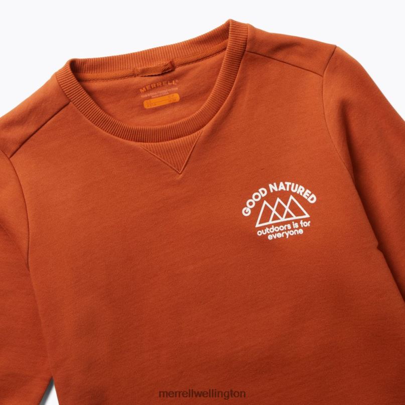 Good Natured Fleece Crew Neck (JWF26633-787) Merrell Women 8VV6P1230 Clothes Potters Clay