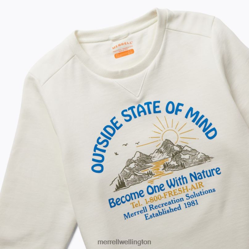 Outside State Of Mind Crew (JWF26634-121) Merrell Women 8VV6P1152 Clothes Cloud Dancer