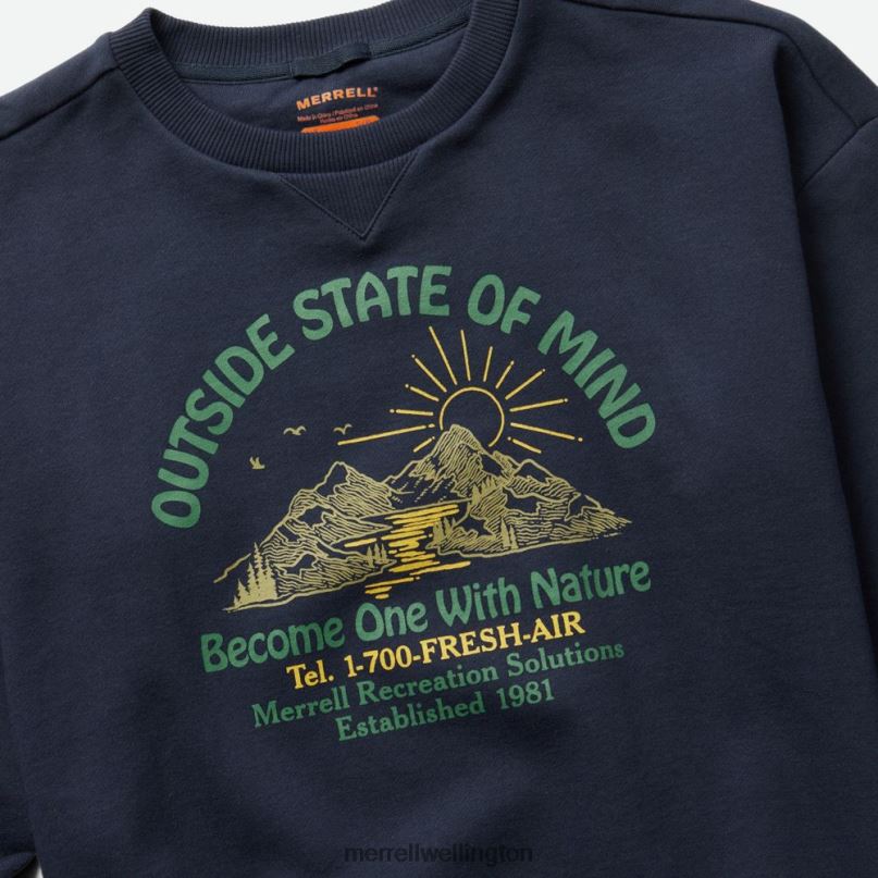 Outside State Of Mind Crew (JWF26634-353) Merrell Women 8VV6P1153 Clothes Navy