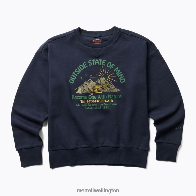Outside State Of Mind Crew (JWF26634-353) Merrell Women 8VV6P1153 Clothes Navy