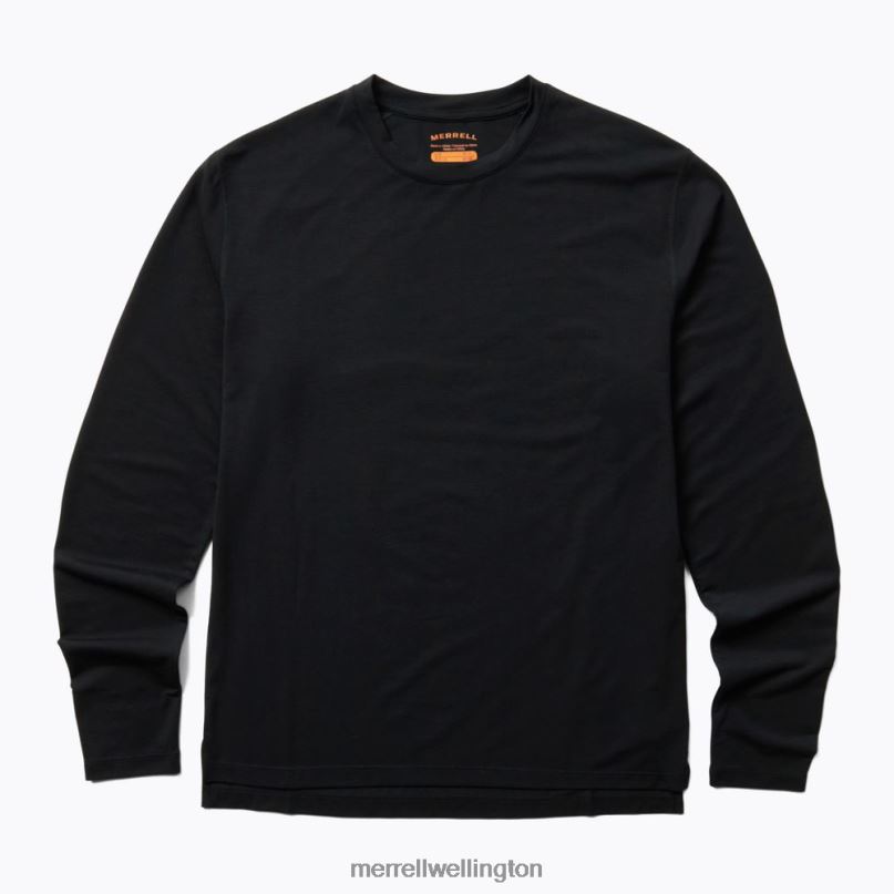 Perfect Long Sleeve Tee with Tencel (JWS26865-010) Merrell Women 8VV6P1010 Clothes Black