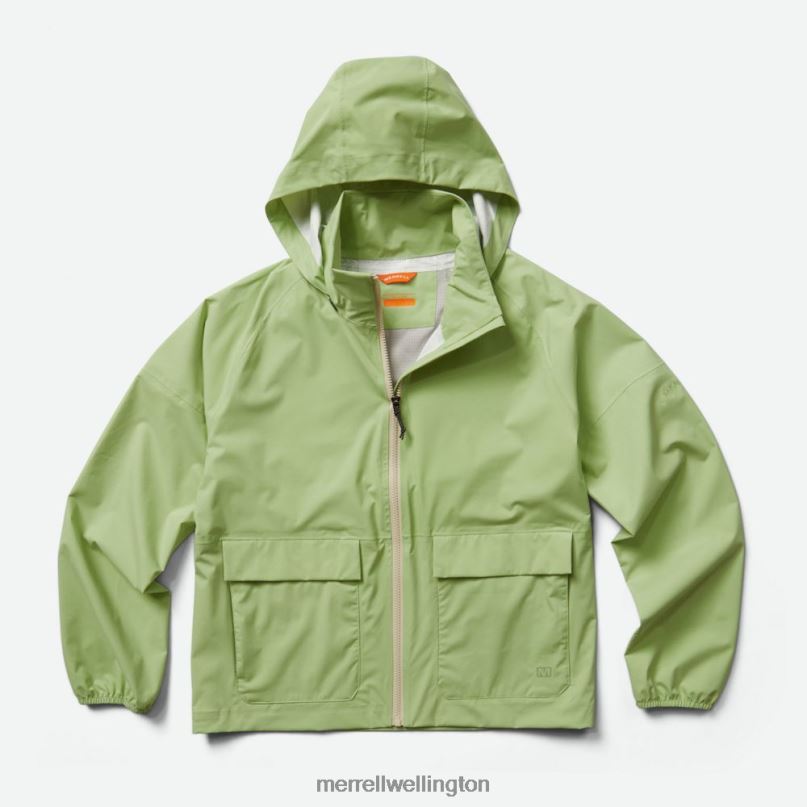 Alpine Packable Rain Shell (JWS26352-322) Merrell Women 8VV6P1188 Clothes Foam Green Heather
