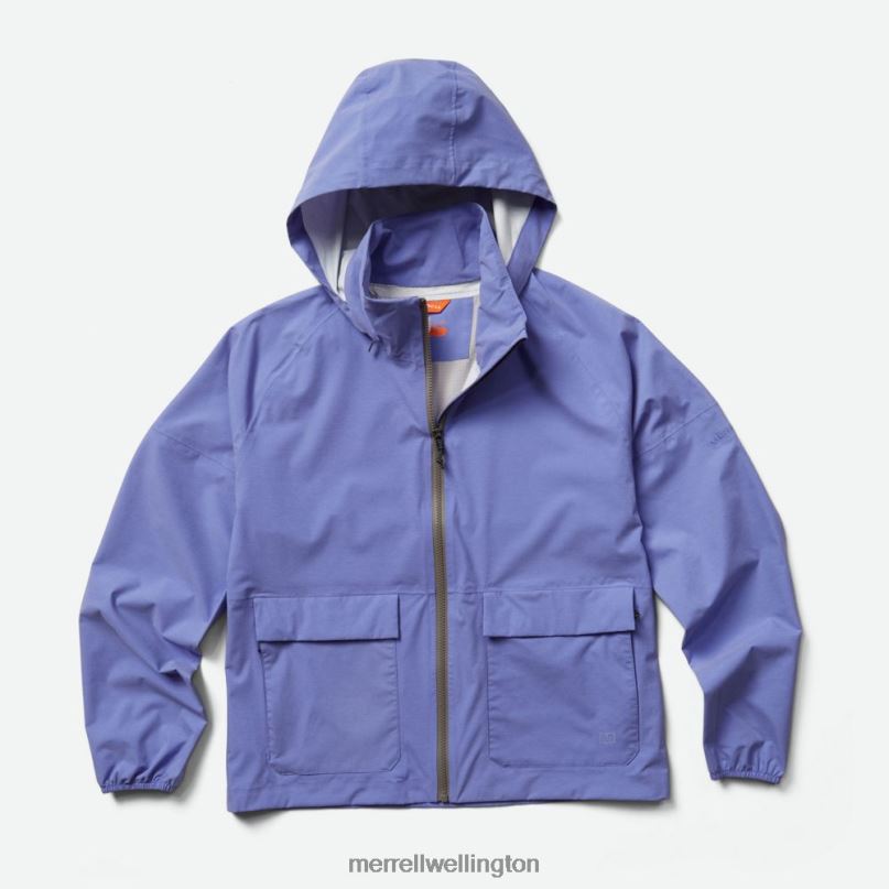 Alpine Packable Rain Shell (JWS26352-424) Merrell Women 8VV6P1187 Clothes Baja Blue Heather