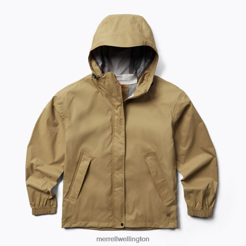 Fallon Rain Jacket (JWS26353-176) Merrell Women 8VV6P1251 Clothes Sepia Tint