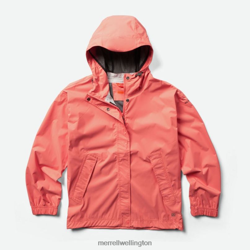 Fallon Rain Jacket (JWS26353-628) Merrell Women 8VV6P1202 Clothes Peach Echo