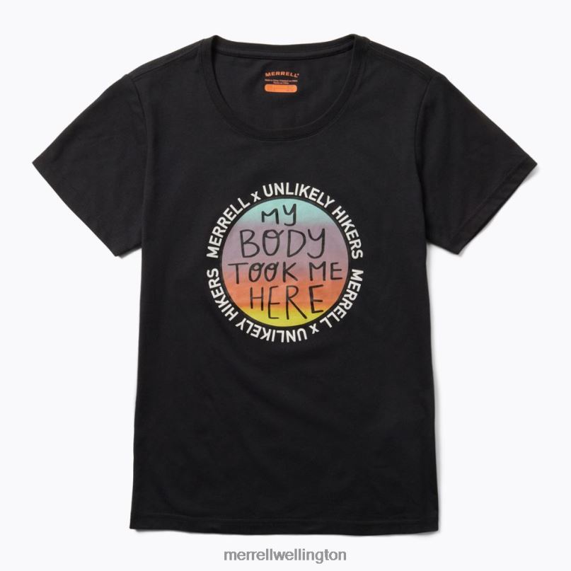 Short Sleeve Tee (JWS26683-010) Unlikely Hikers X Merrell Women 8VV6P1267 Clothes Black