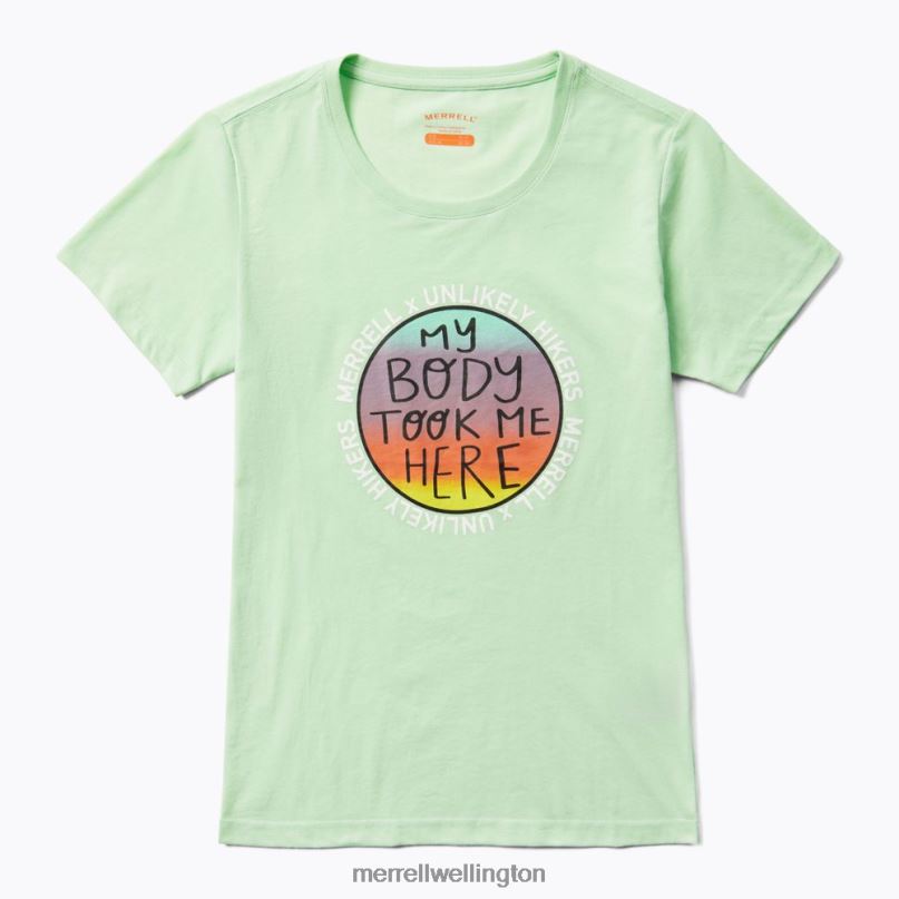 Short Sleeve Tee (JWS26683-330) Unlikely Hikers X Merrell Women 8VV6P1266 Clothes Mist Green