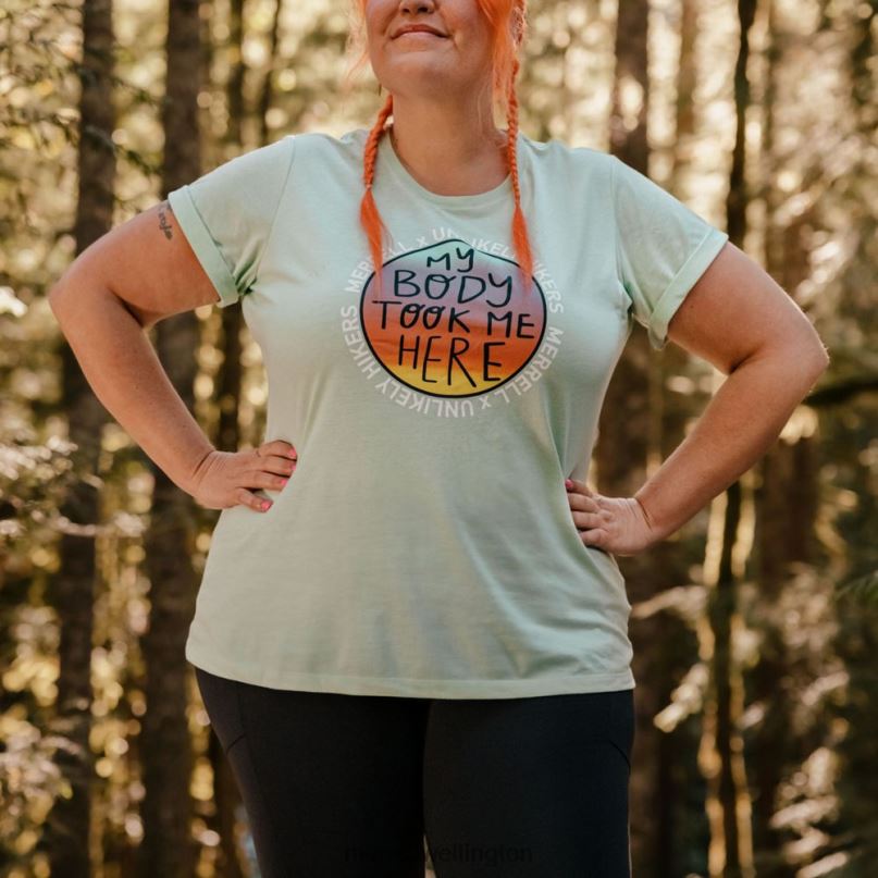 Short Sleeve Tee (JWS26683-330) Unlikely Hikers X Merrell Women 8VV6P1266 Clothes Mist Green
