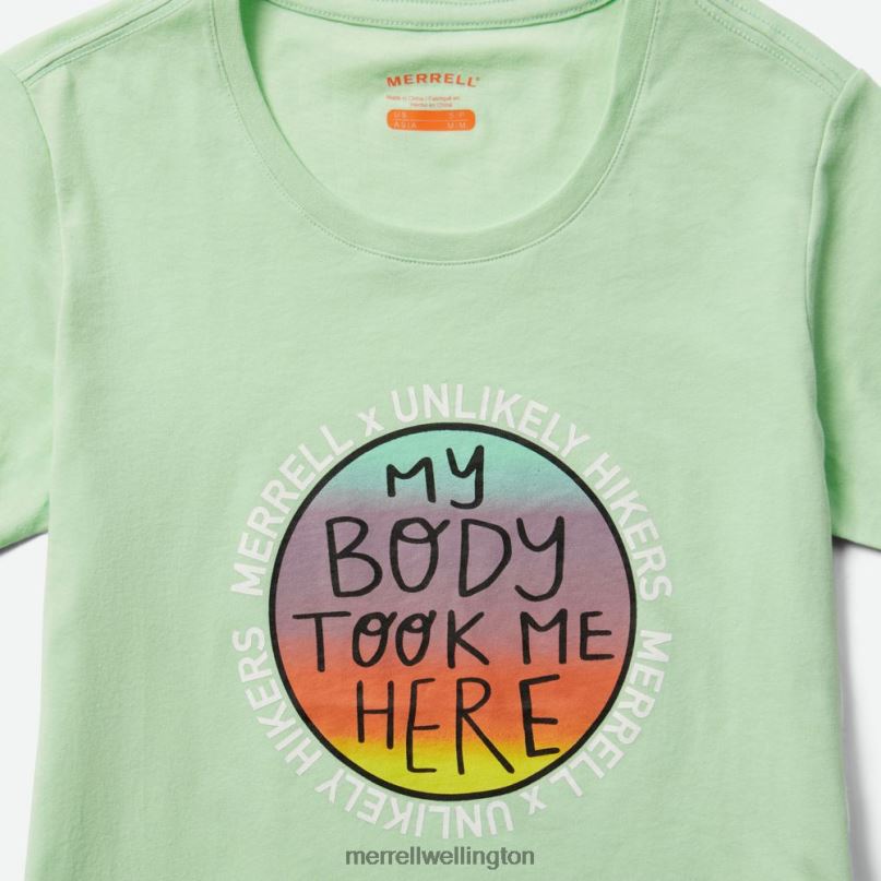 Short Sleeve Tee (JWS26683-330) Unlikely Hikers X Merrell Women 8VV6P1266 Clothes Mist Green
