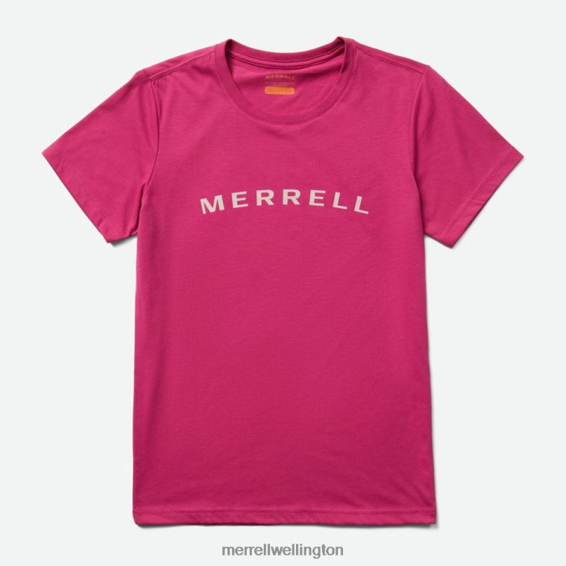 Wordmark Short Sleeve Tee (JWS26368-625) Merrell Women 8VV6P1300 Clothes Cactus Flower