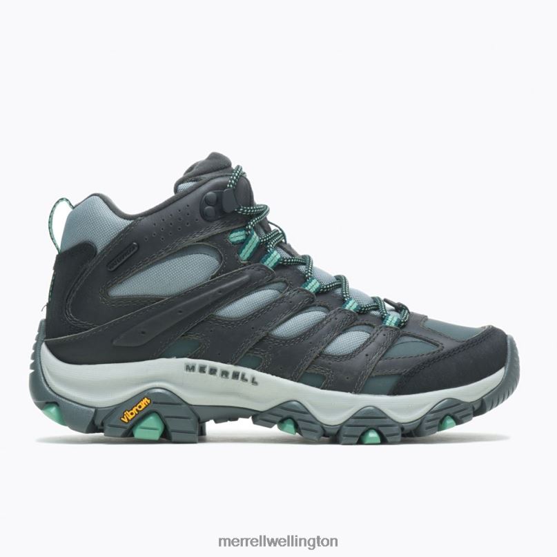 Moab 3 Thermo Mid Waterproof Wide Width (J036650W) Merrell Women 8VV6P1147 Shoes Rock/Jade