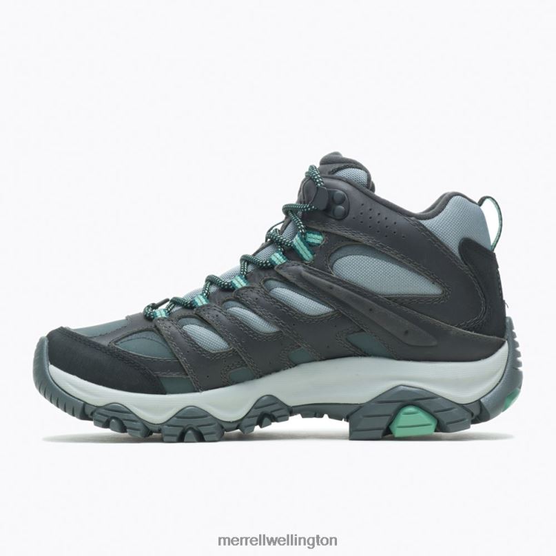 Moab 3 Thermo Mid Waterproof Wide Width (J036650W) Merrell Women 8VV6P1147 Shoes Rock/Jade