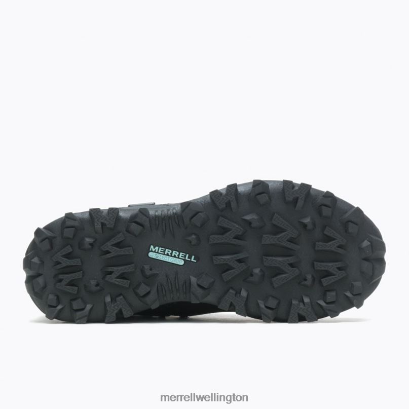 Thermo Kiruna Mid Zip Waterproof (J035090) Merrell Women 8VV6P1328 Shoes Black/Canal