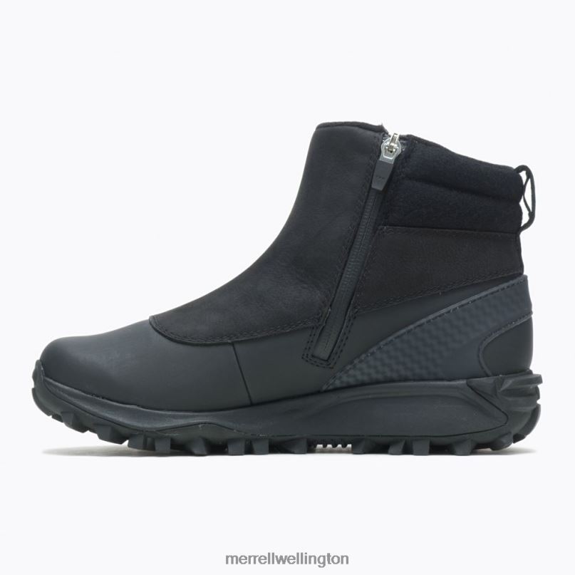 Thermo Kiruna Mid Zip Waterproof (J035090) Merrell Women 8VV6P1328 Shoes Black/Canal